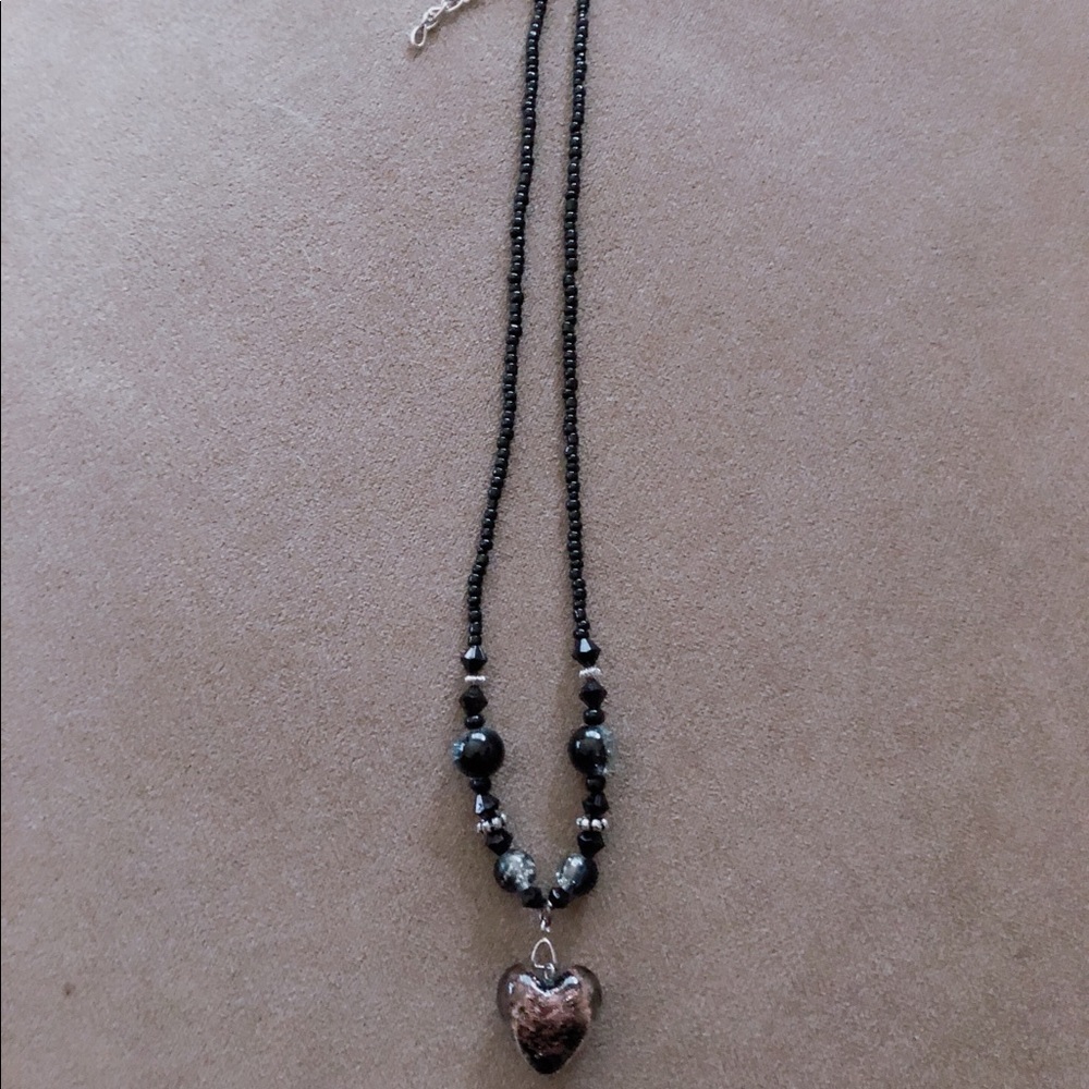 Heart Murano Glass Pendant Necklace